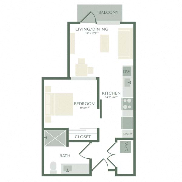 Floor plan layout diagram for UA1